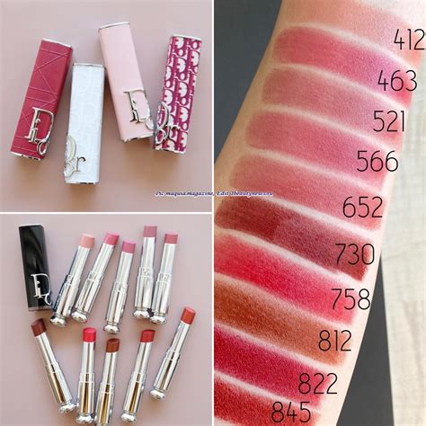 Dior Addict shine lipstick swatches